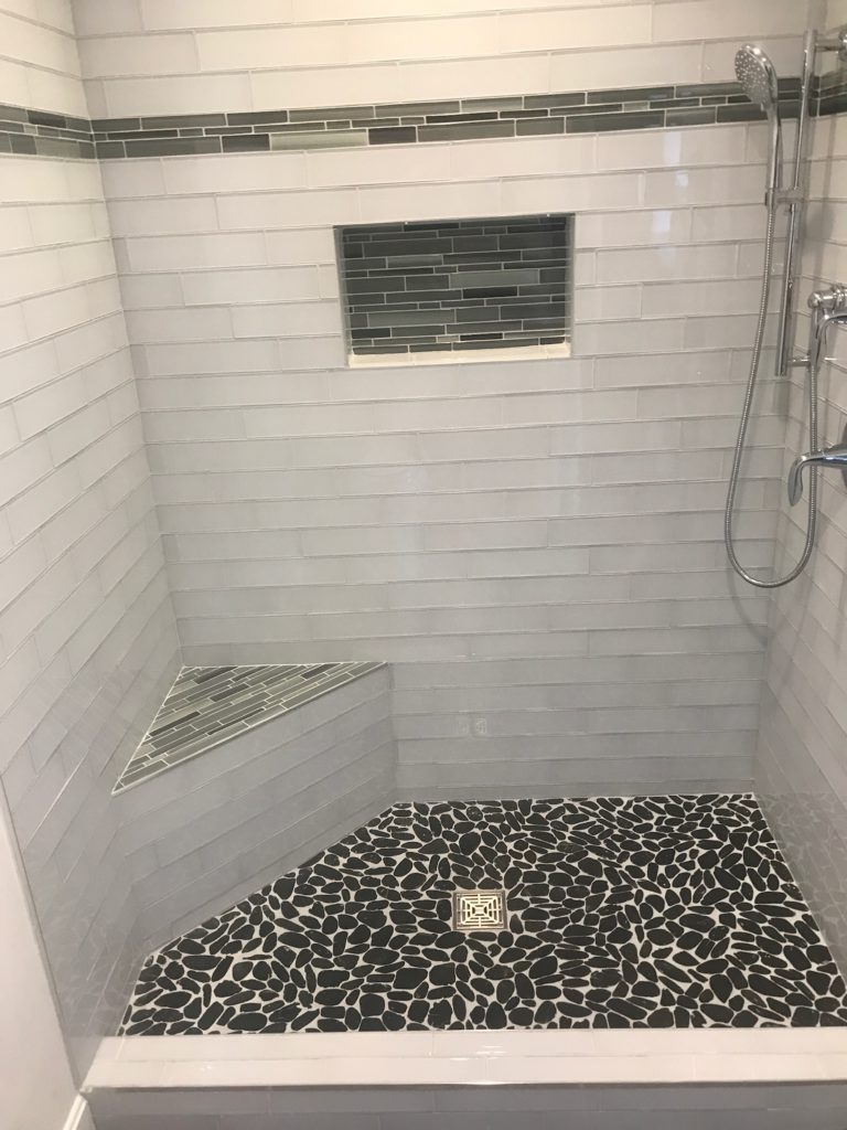 Tile shower in Bedford, NH