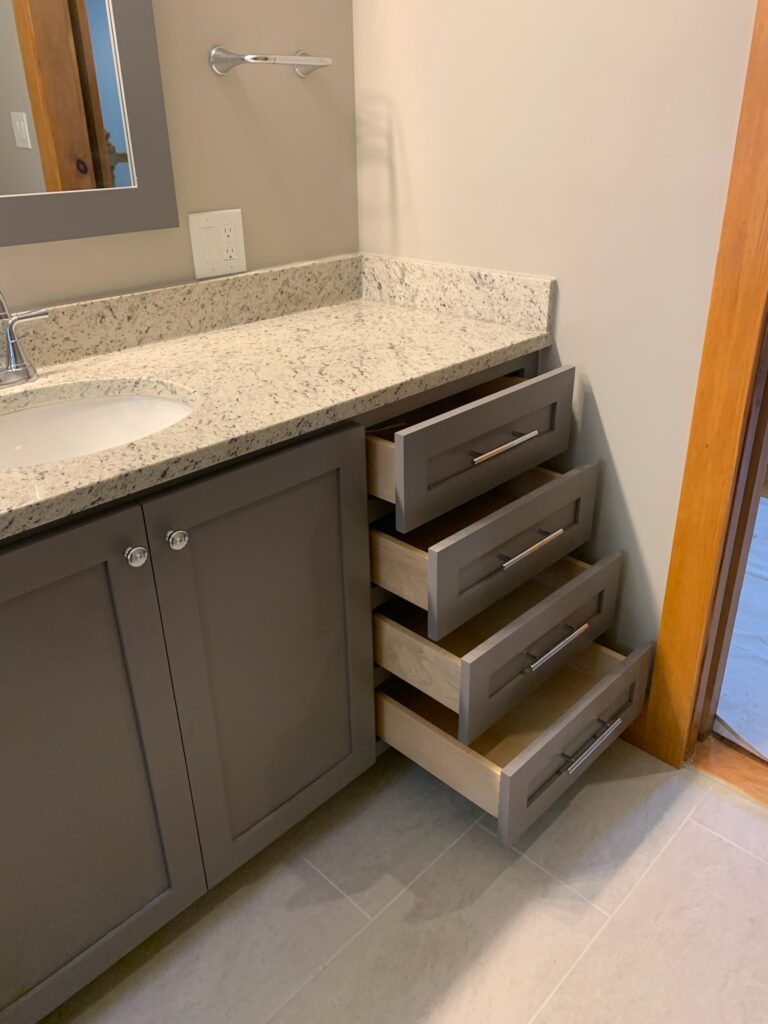 Bathroom with double vanity and great storage!